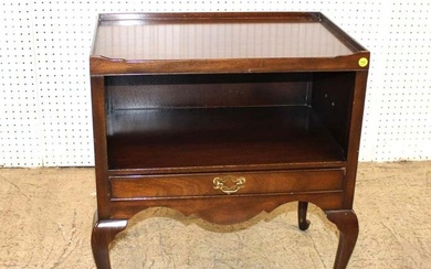 Vintage Kittinger mahogany 1 drawer queen Anne stand, gallery has damage approx. 24" w x16" d x27" h