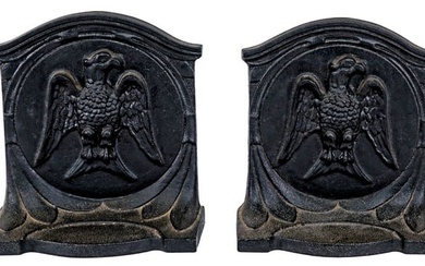 Vintage Pair Eagle Cast Iron Bookends