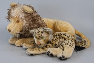 Lot-Art | Vintage Steiff Animals Lion & Leopard
