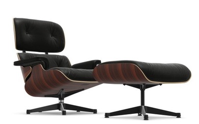 Vitra - Charles Eames, Ray Eames - Chaise longue (2) - Lounge chair & Ottoman - Wood