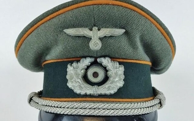WW2 German Heer Field Police Officer Visor Cap