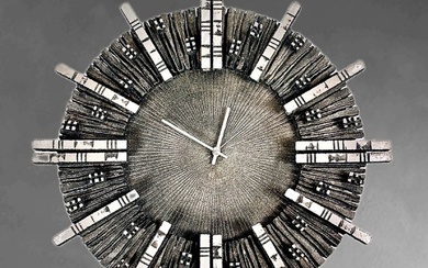 Wall clock - Wall clock - Mid-Century Modern - Aluminium - 1960-1970