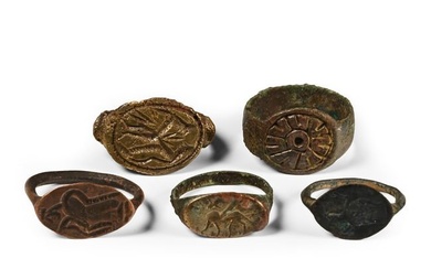 Western Asiatic Decorated Bronze Ring Group