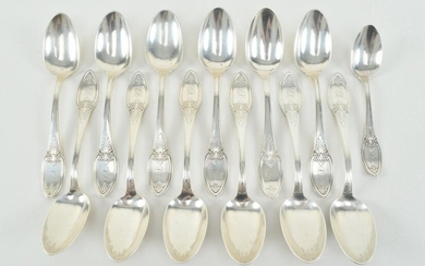 Whiting "Old Honeysuckle" sterling silver tablespoons