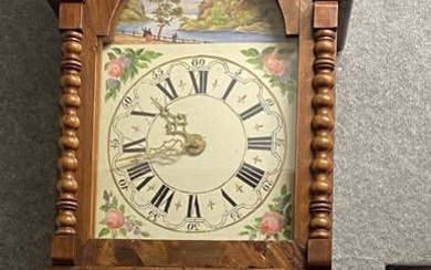 horloge frisonne surdimensionnée dans un boîtier en bois H-180 cm L-60 cm, P-30 cm, cadran...