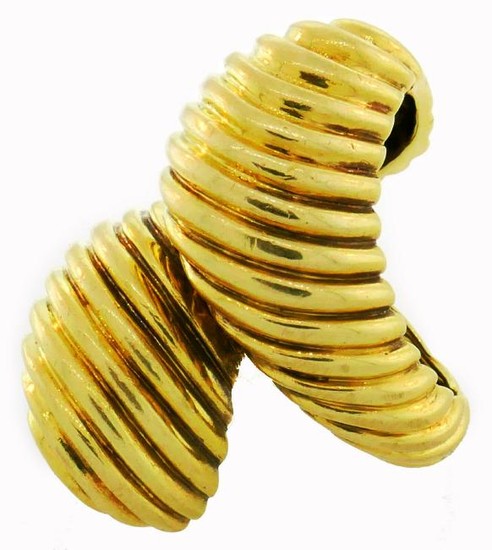 David WEBB 18k Yellow Gold Snake RING US Size 6