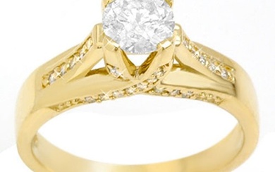 1.18 ctw Certified VS/SI Diamond Ring 14k Yellow Gold