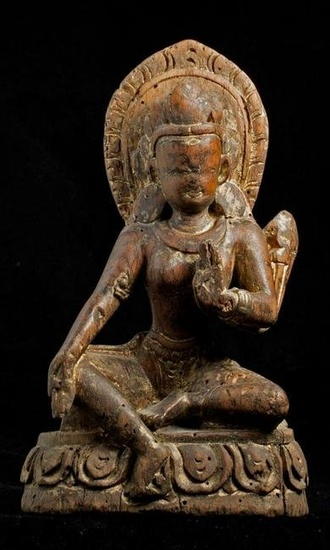 14/15th Century Tibetan or Nepalese Green Tara-Powerful Spiritual Object.