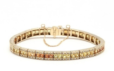 14KT Gold and Multi Gemstone Bracelet