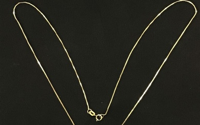 14k gold necklace and pendant