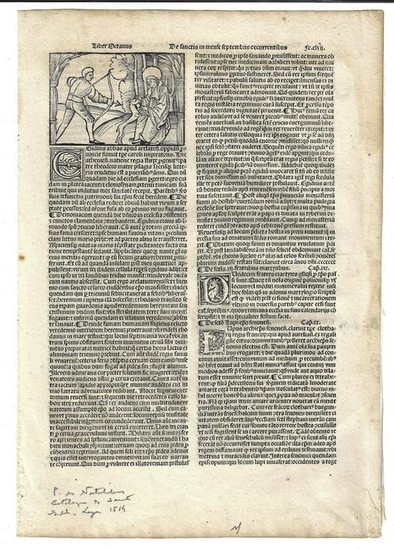 1519 Woodcut Leaf Catalogus Sanctorum Martyrs