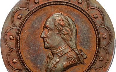 "1783" (ca. 1862) George Hampden Lovett's Headquarters Series Medal. No. 10, Newburg. Second Obverse. Musante GW-497, Baker-194A. Copper...