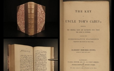 1853 Key to Uncle Toms Cabin Harriet Beecher Stowe