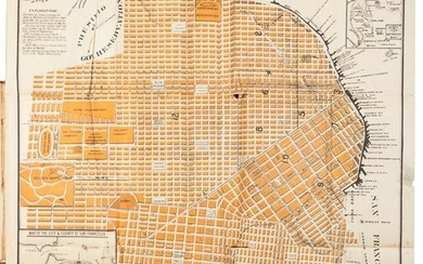 1888 San Francisco souvenir w/folding map