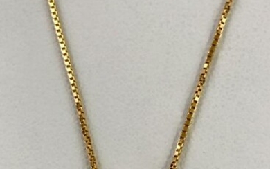 18K YELLOW GOLD CHAIN with DROP