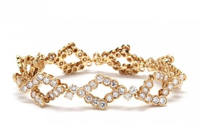 18KT Gold and Diamond Bracelet, France
