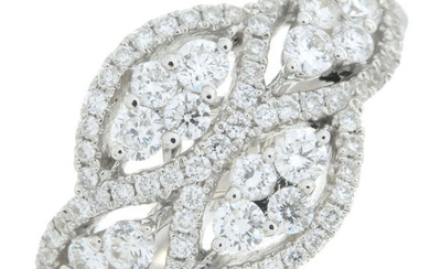 18ct gold diamond dress ring