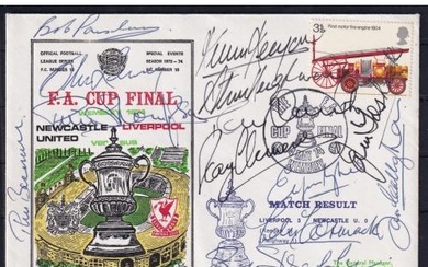 1974 Superb FA cup final illustrated cover signed by Bill Sh...