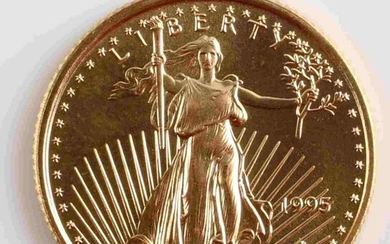 1995 GOLD 1/10 OZ AMERICAN EAGLE BU COIN