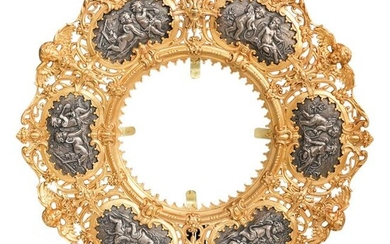 19th Cent. French Gilt and Silver Bronze Frame