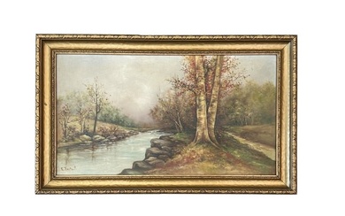 19th or 20th Century Landscape Oil Painting By E Forte