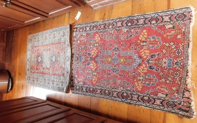 2 Antique Oriental throw rugs