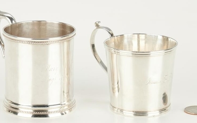 2 KY Coin Silver Mugs: H. Fletcher and R.E. Smith