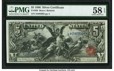 20044: Fr. 269 $5 1896 Silver Certificate PMG Choice Ab