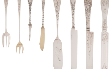 A Group of Twenty-Eight American Silver Pieces of Flatware (late 19th-early )