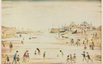 Laurence Stephen Lowry (1887-1976) On the Sands