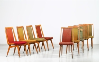 MANIFATTURA ITALIANA Nine chairs.