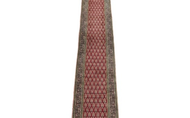 2'6 x 15'10 Hand-Knotted Persian Tabriz Mir Carpet Runner, 1970s