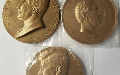 3-3 INCH PRESIDENT BRONZE MEDALS (2)INAGURATION