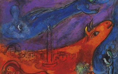 Marc Chagall (1887-1985), La Bastille, étude