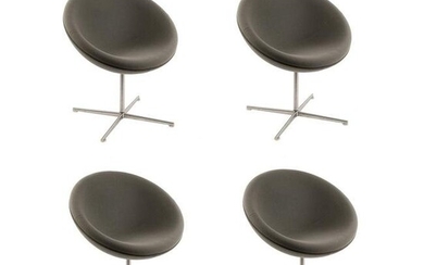 (4) Verner Panton for Vitra C1 Gray Dining Chairs