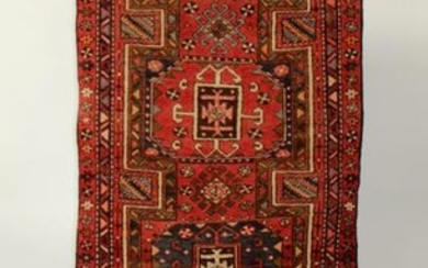 3'5" x 9'7" Persian wool Karajeh rug