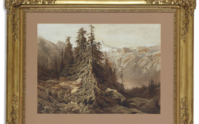 ALEXANDRE CALAME (1810-1864), Un lac des Alpes, 1847