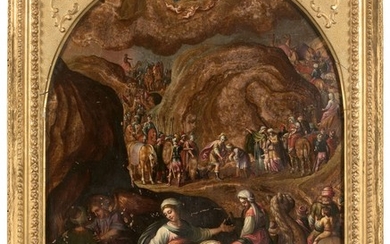 Antonio TEMPESTA Florence, 1555 - Rome, 1630 La réconciliation de Jacob et Esaü