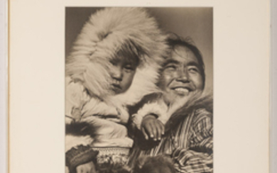 BOURKE-WHITE, MARGARET (1902-1971) [Keptanna with her baby Nalsuyals, Eskimos, Coppermine, Northwest Territories, Canada