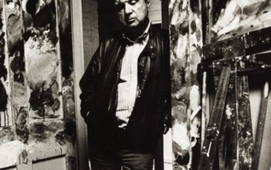 BRUCE BERNARD | FRANCIS BACON IN THE DOORWAY OF HIS STUDIO, 1984