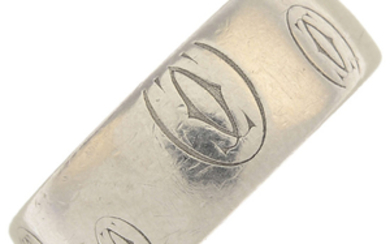 CARTIER - an 18ct gold 'Logo' ring.