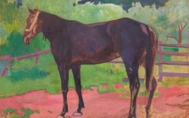 CUNO AMIET (1868-1961), Pferd im Gehege, 1902