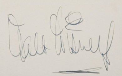 Disney (Walt) Ink signature ('Walt Disney') on album...