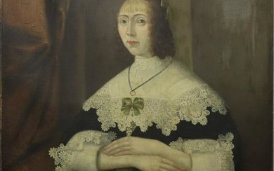 Dutch Oil on Canvas Portrait of a Young Woman