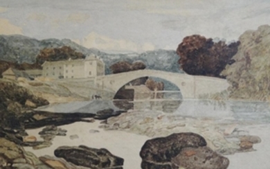 Ecole ANGLAISE du XIXème siècle Pont de Greta…