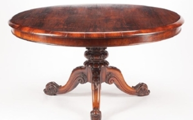 English Carved Rosewood Center Table