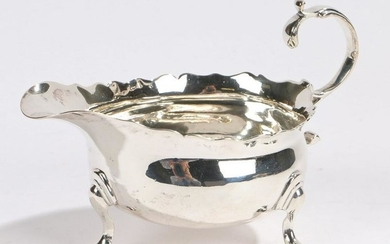 George III silver sauce boat, London possibly 1783?
