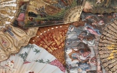 A group of eleven fans, various dates and makers