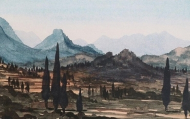 Harry Bilson, British b.1948- Mountain landscape; digital...