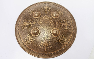 Indian Koftgari Dhal Brass & Metal Parade Shield